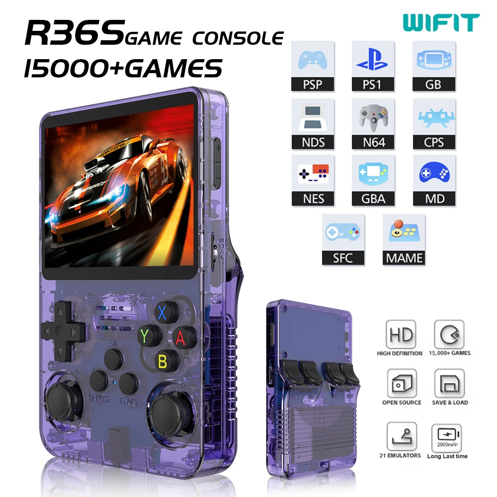 Retro Handheld Game Console R36S - جهاز ألعاب محمول R36s، ألعاب أركيد
