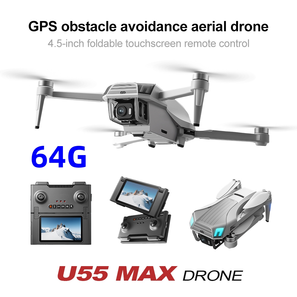 طائرة NCZOBOE U55 بدون طيار اح - مراجعة Fpv Brushless Rc Drone 4K وسعره