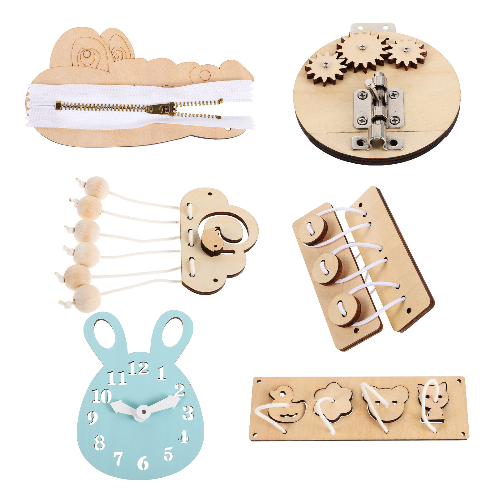 مجموعة لوحات أنشطة خشبية حسية  - مراجعة Montessori Wooden Busy Board Toddler وسعره