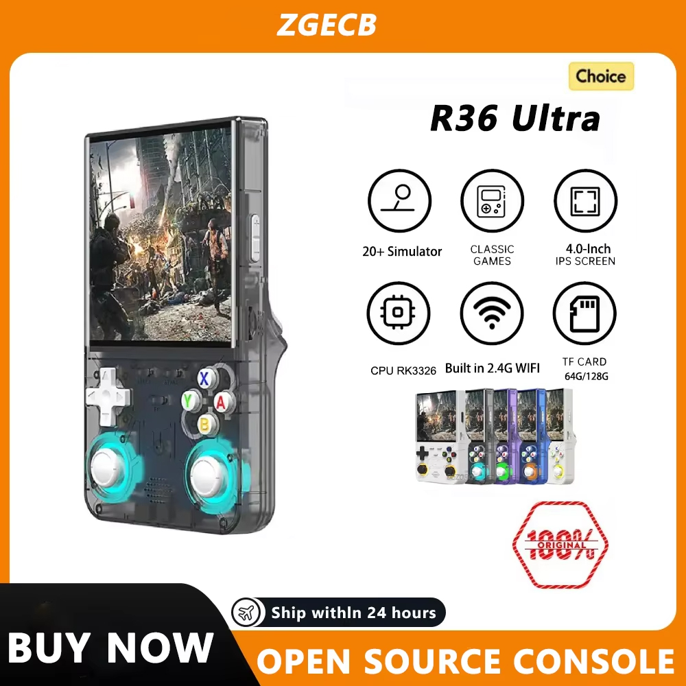 FLLAPT R36Ultra Retro وحدة تحك - مراجعة Retro Handheld Game Console R36S وسعره