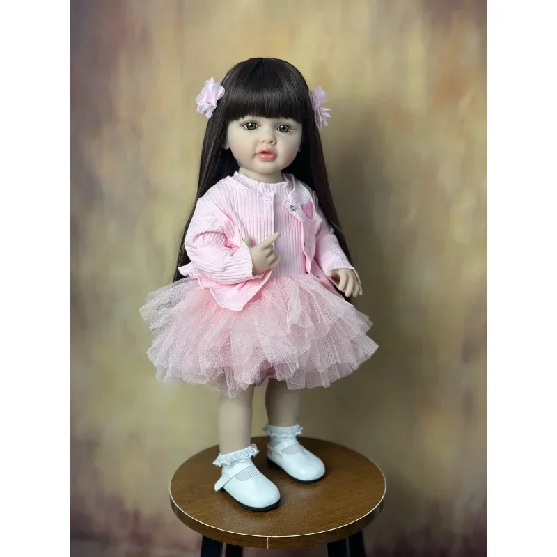 دمية فتاة واقعية بطول 22 بوصة/ - مراجعة Reborn Baby Doll Silicone Realistic وسعره