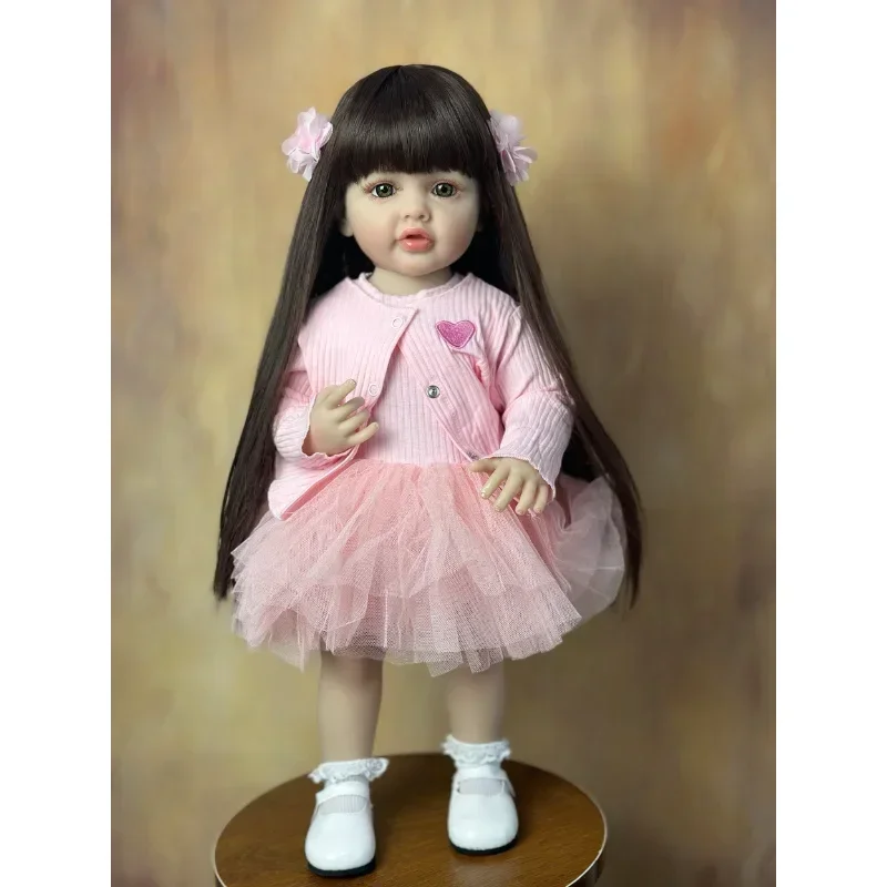 دمية فتاة واقعية بطول 22 بوصة/ - مراجعة Reborn Baby Doll Silicone Realistic وسعره