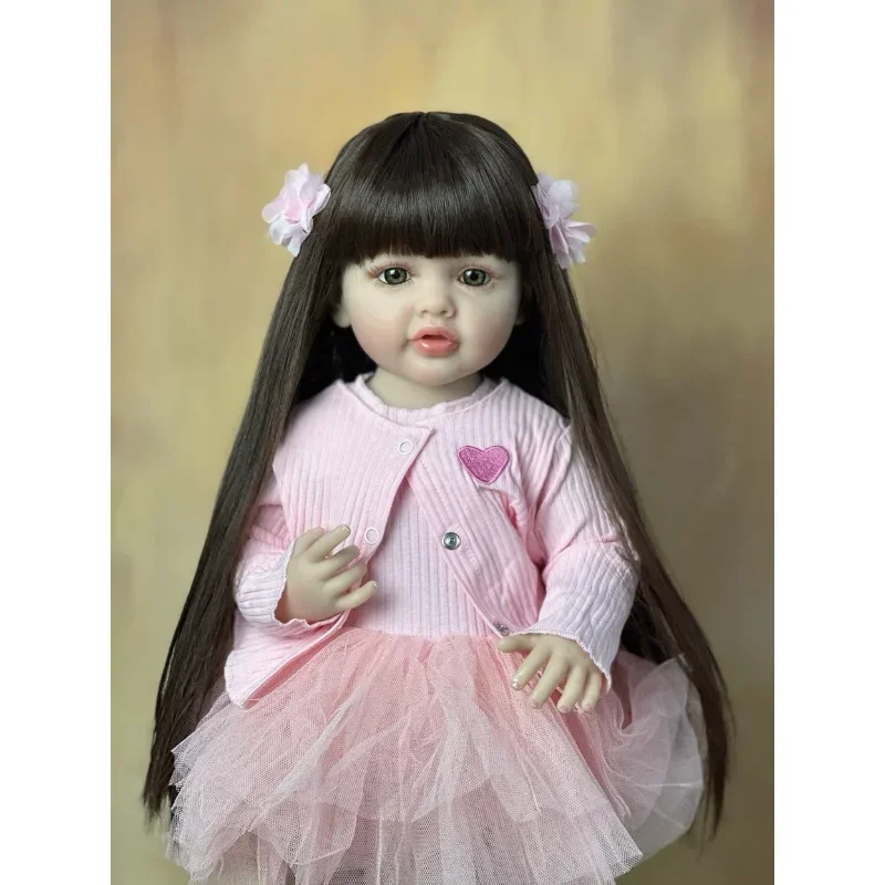 دمية فتاة واقعية بطول 22 بوصة/ - مراجعة Reborn Baby Doll Silicone Realistic وسعره