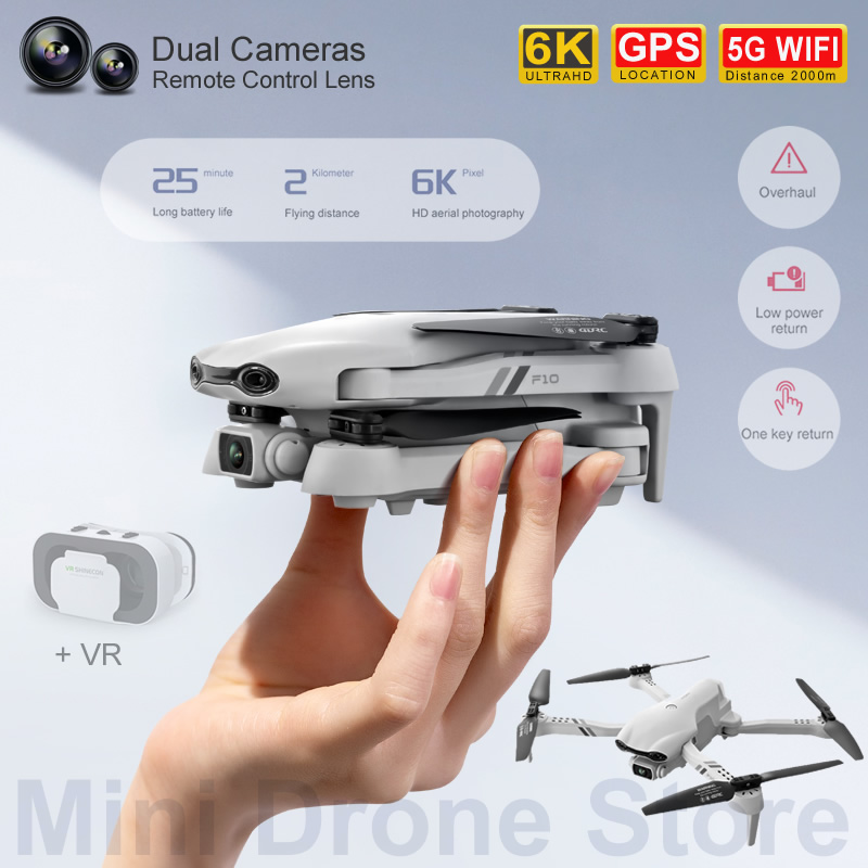 طائرة هليكوبتر F10 RC هدية مزو - مراجعة Fpv Brushless Rc Drone 4K وسعره